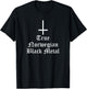 True Norwegian Black Metal Music Inverted Cross T-Shirt - T-Shirt | Black