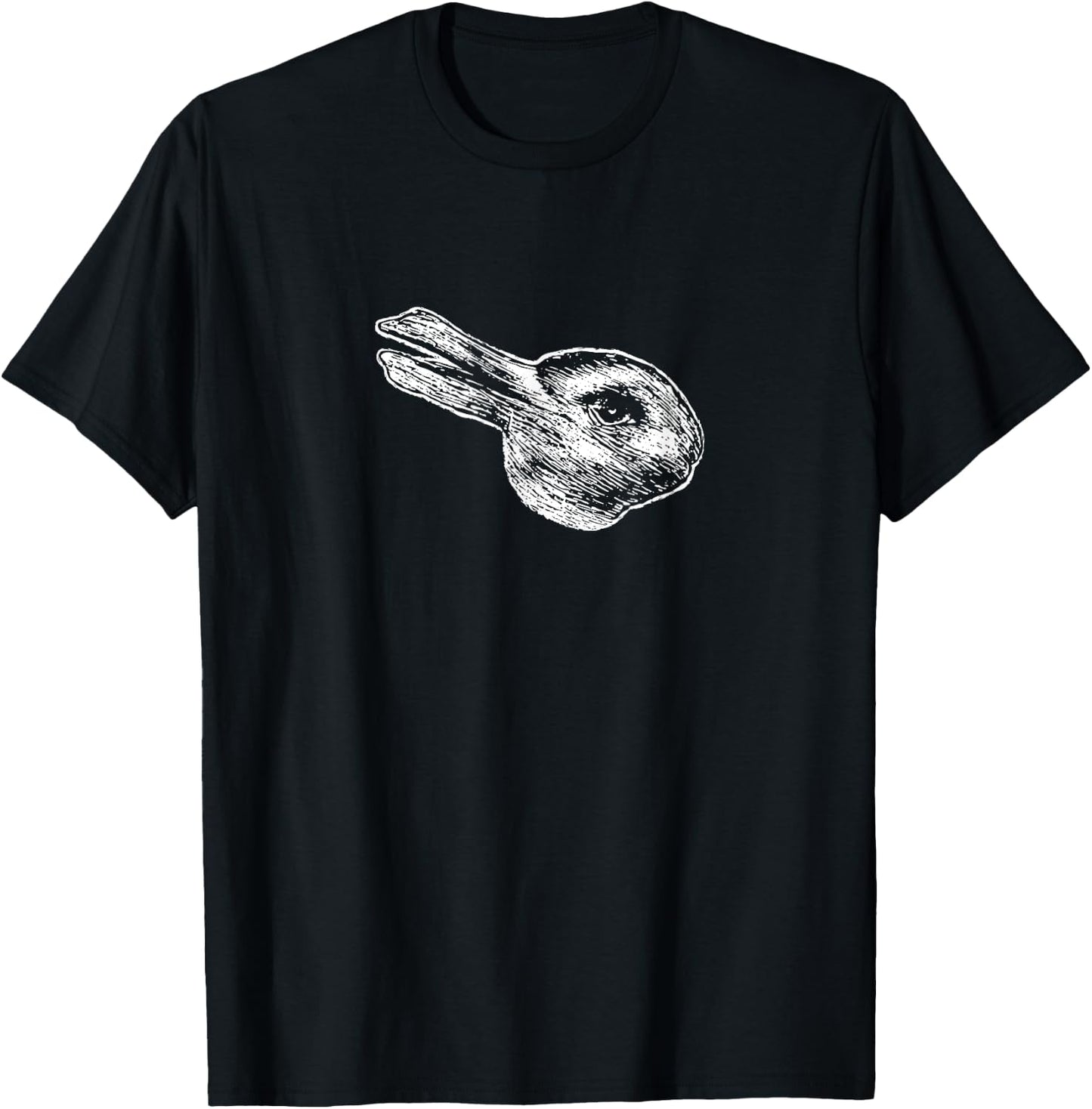 Wittgenstein Rabbit Duck Philosopher Optical Illusion Shirt T-Shirt - T-Shirt | Black