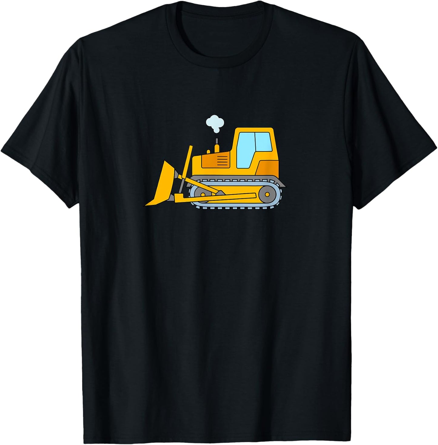 Design with Yellow Dozer Bulldozer Construction T-Shirt - T-Shirt | Black