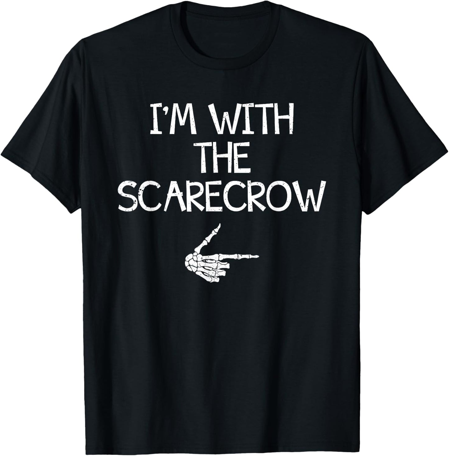 I'm With The Scarecrow Halloween Costume Couples Matching T-Shirt - T-Shirt | Black