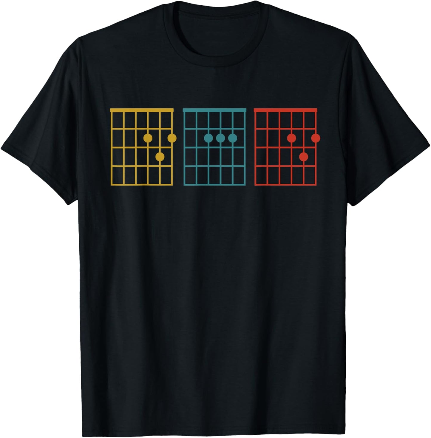 Vintage Guitar Chord DAD Father's Day Musician T-Shirt - T-Shirt | Black