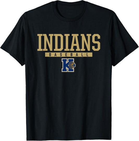 Keller Indians Logo Baseball HS T-Shirt - T-Shirt | Black