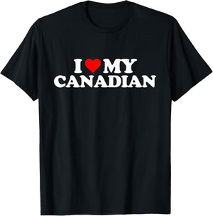 I Love Heart My Canadian - Canada T-Shirt - T-Shirt | Black