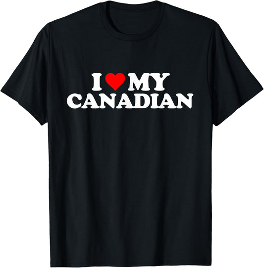 I Love Heart My Canadian - Canada T-Shirt - T-Shirt | Black