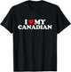 I Love Heart My Canadian - Canada T-Shirt - T-Shirt | Black