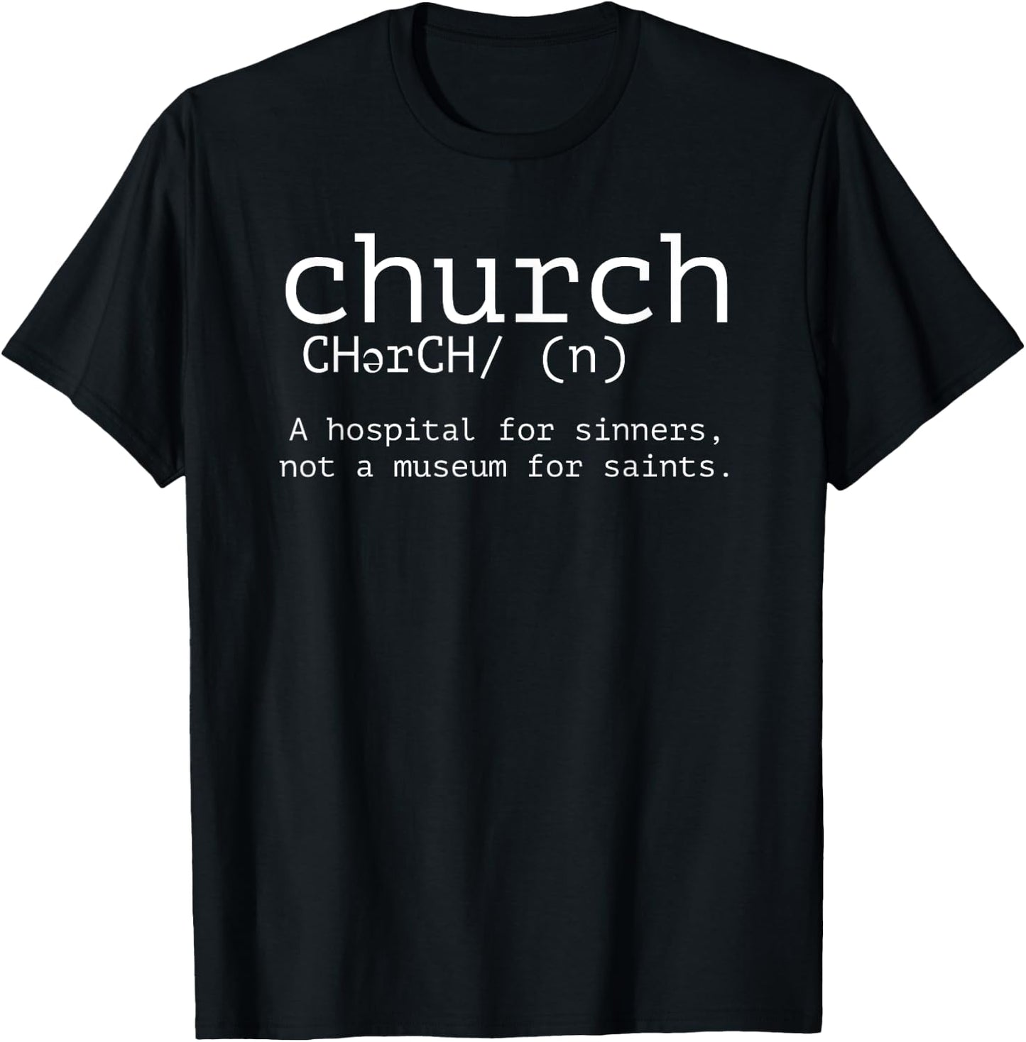 Church Definition for Pastor or Men Women Bible Believers T-Shirt - T-Shirt | Black