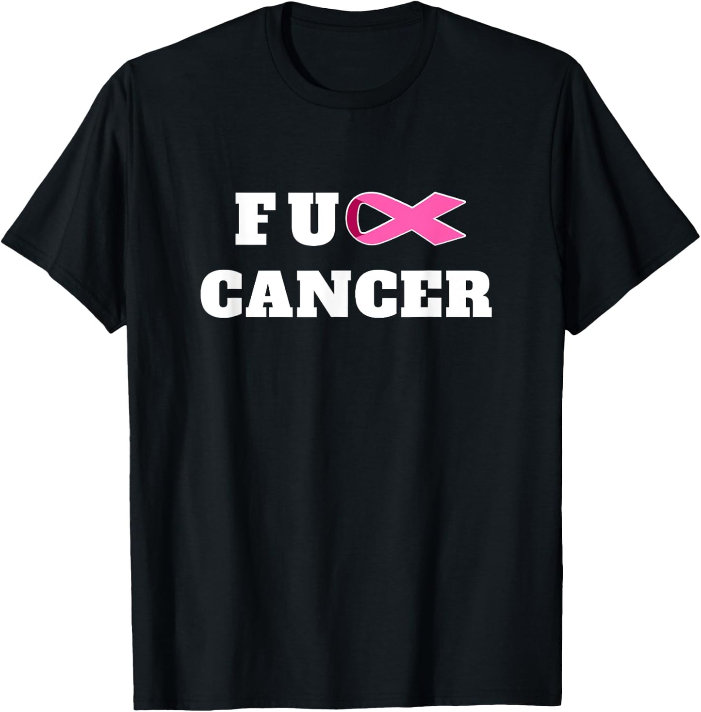 Fight Cancer Back F.ck Cancer Fck Cancer Shirt! T-Shirt - T-Shirt | Black