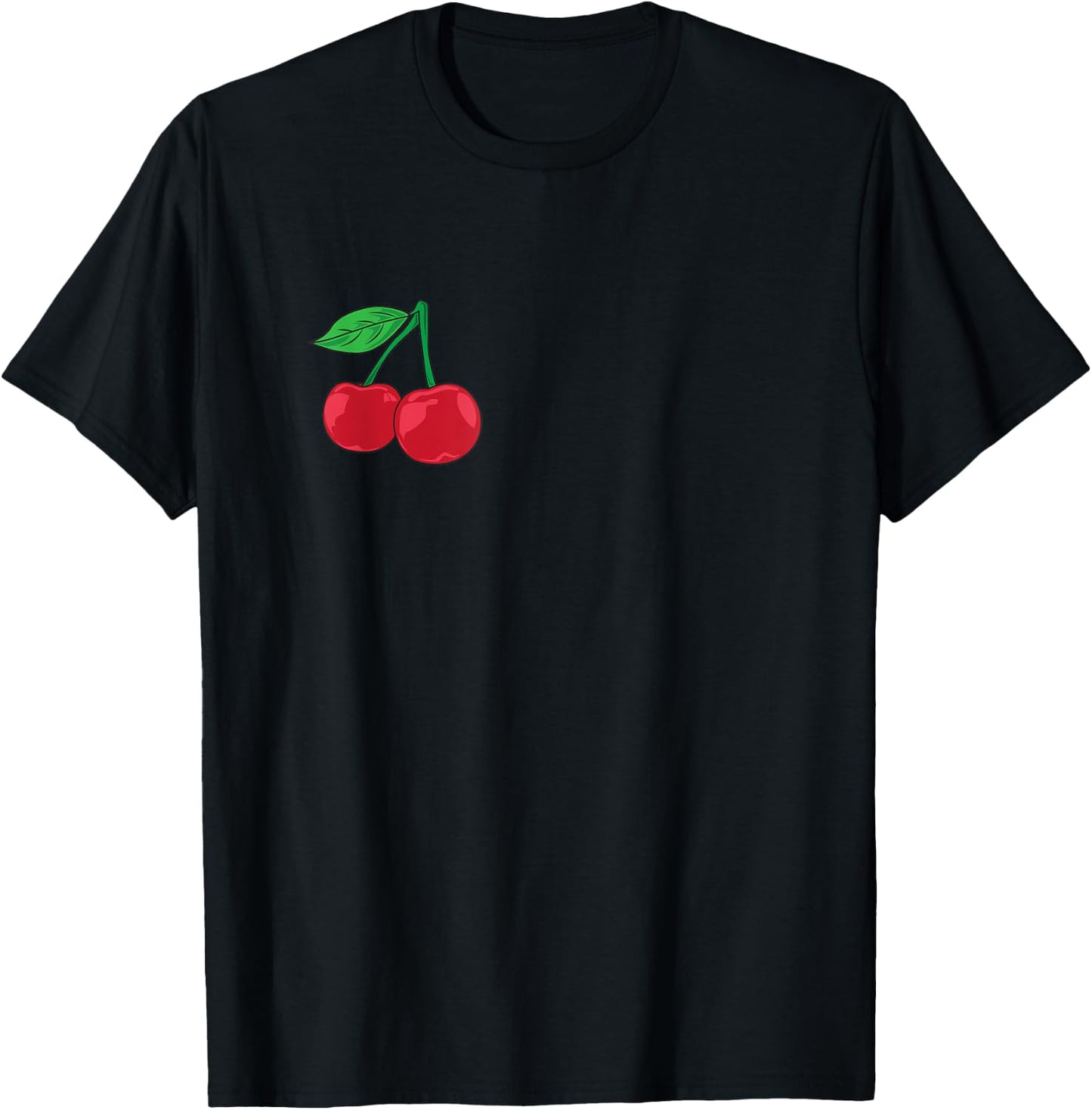 Cherry Pocket | Fruit Lover Sweet Bomb Farmer Red Cherries T-Shirt - T-Shirt | Black