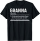 Granna Like A Grandmother But So Much Cooler Definition T-Shirt - T-Shirt | Black