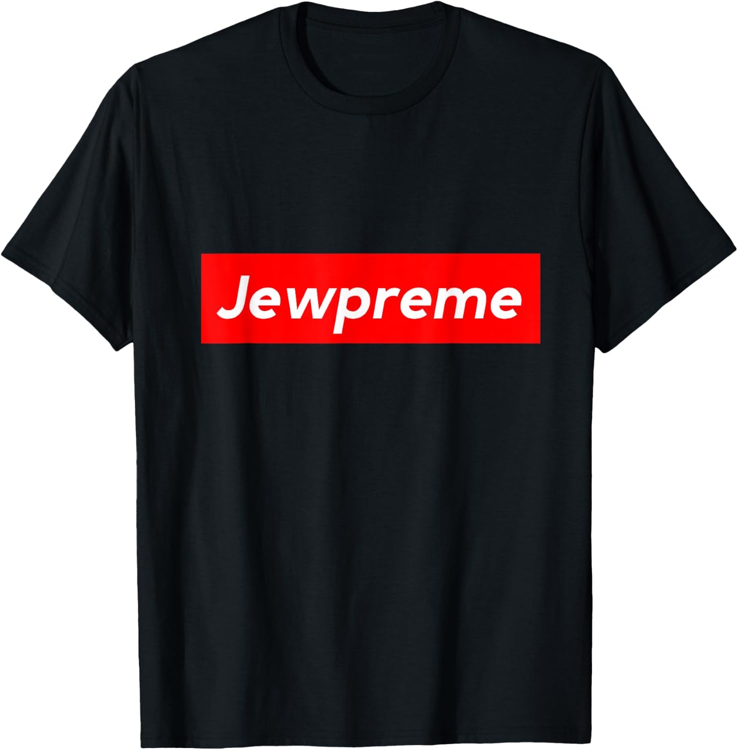 Funny Jewish Jewpreme Humorous Jewish Black Men's Classic Fit Fitted Short Sleeve Cotton Solid Colors 100% Cotton Hanukkah Gift T-Shirt - T-Shirt | Black