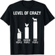 Level Of Crazy Dog People Chicken People Goat People T-Shirt - T-Shirt | Black