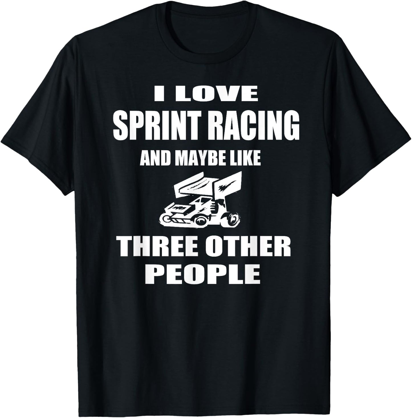 Sprint Car Racing T Shirt Gift Midget Sprint Car Track T-Shirt - T-Shirt | Black