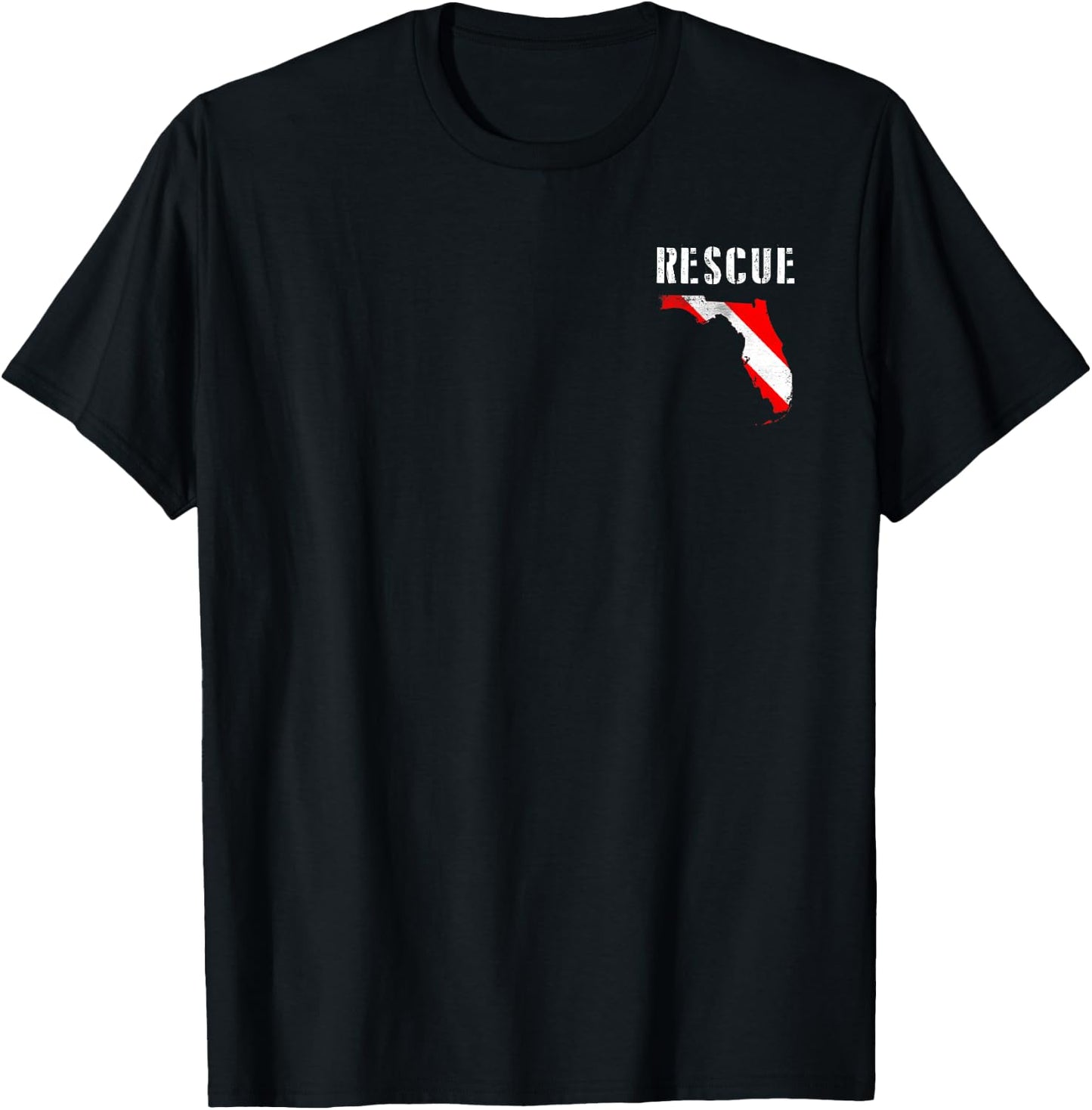 Florida Rescue Diver Dive Flag SCUBA Divemaster T-Shirt - T-Shirt | Black