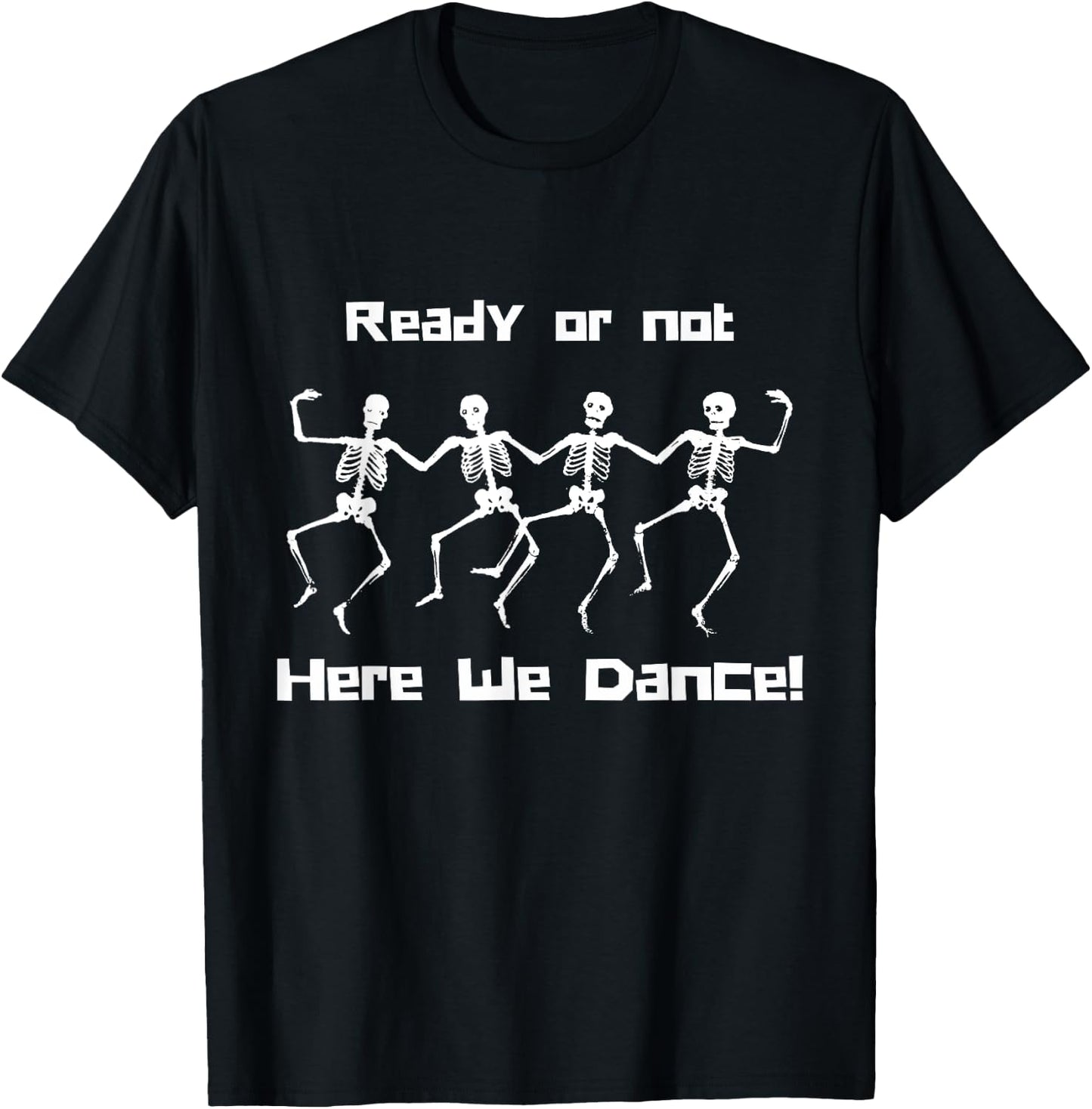 David S Pumpkins Here We Dance Funny Halloween T-Shirt - T-Shirt | Black