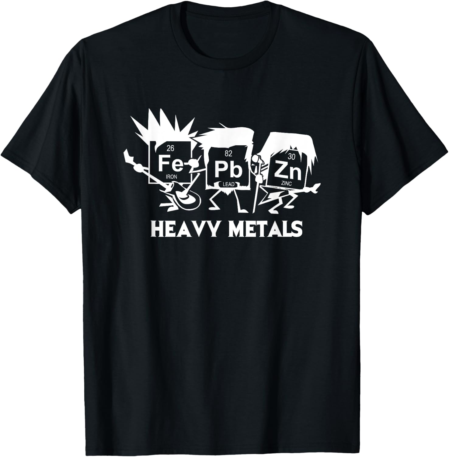 Funny Chemistry Heavy Metals T-Shirt - T-Shirt | Black