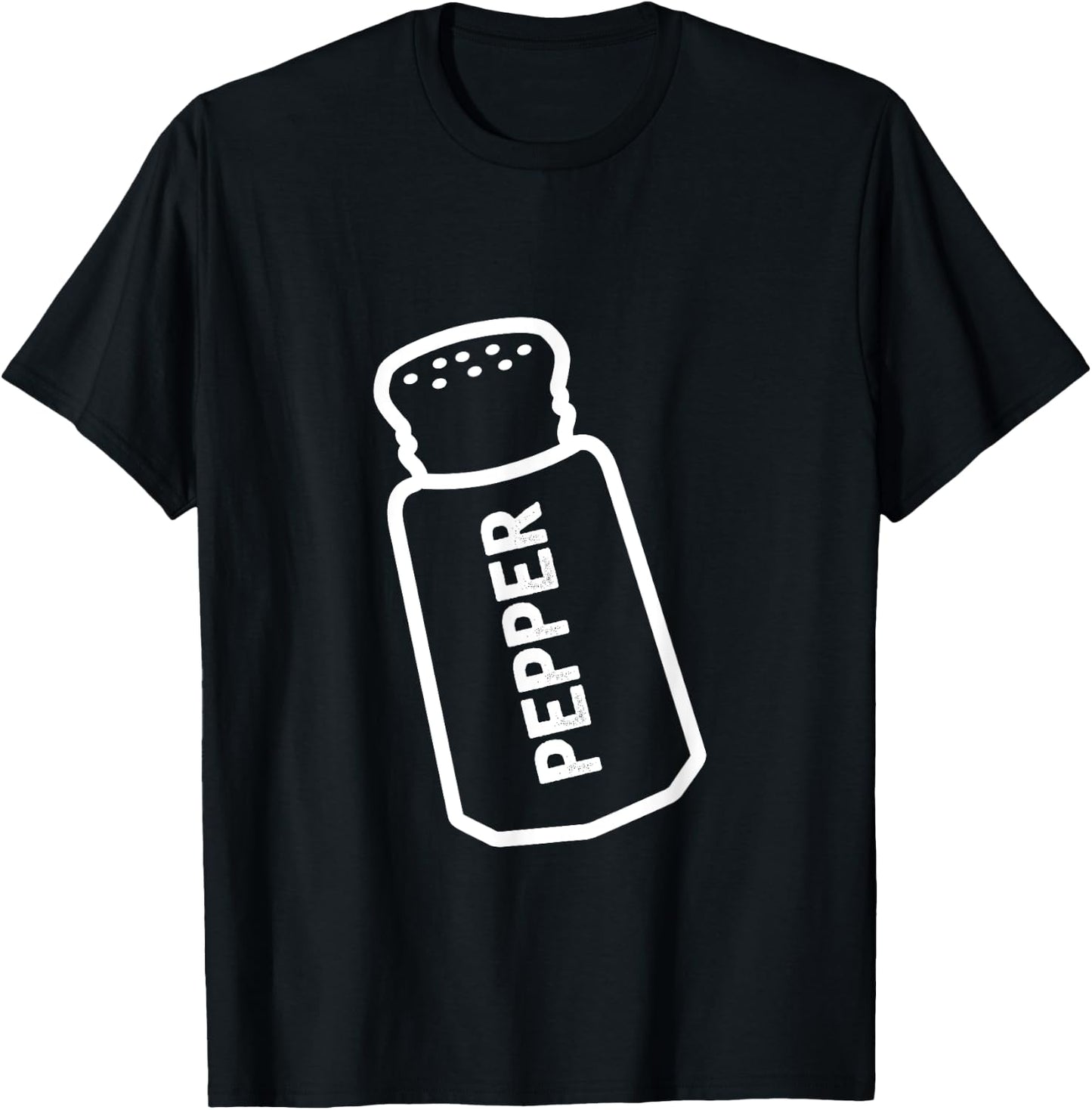 BFF Costume Salt & Pepper Lazy Halloween Costumes T-Shirt - T-Shirt | Black