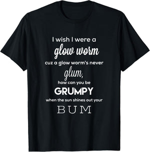 Glow worm bum shirt T-Shirt - T-Shirt | Black