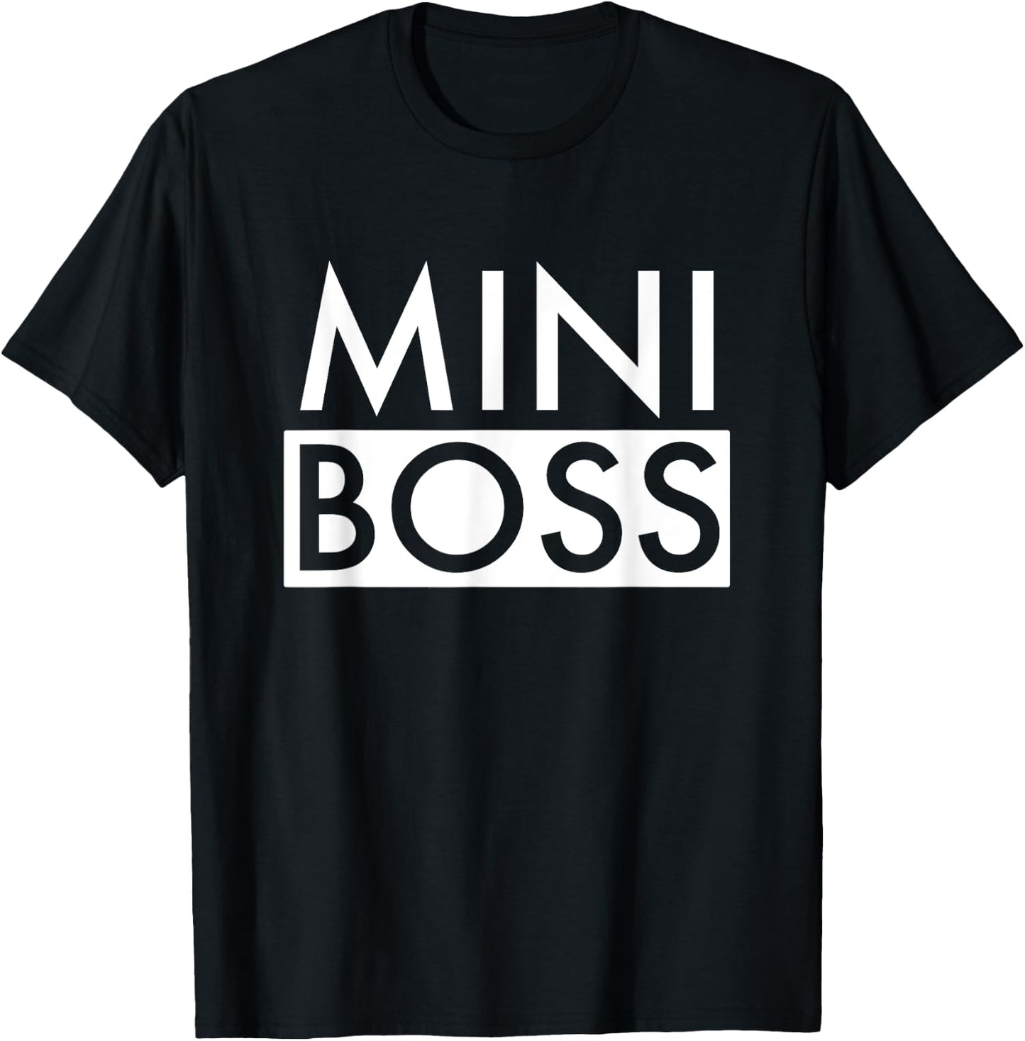 Mini Boss Matching Family Portrait Son Daughter Kid T-Shirt - T-Shirt | Black