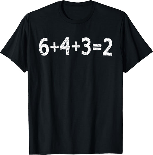 Funny Baseball 6432 Double Play Gift Math Lovers T-Shirt - T-Shirt | Black
