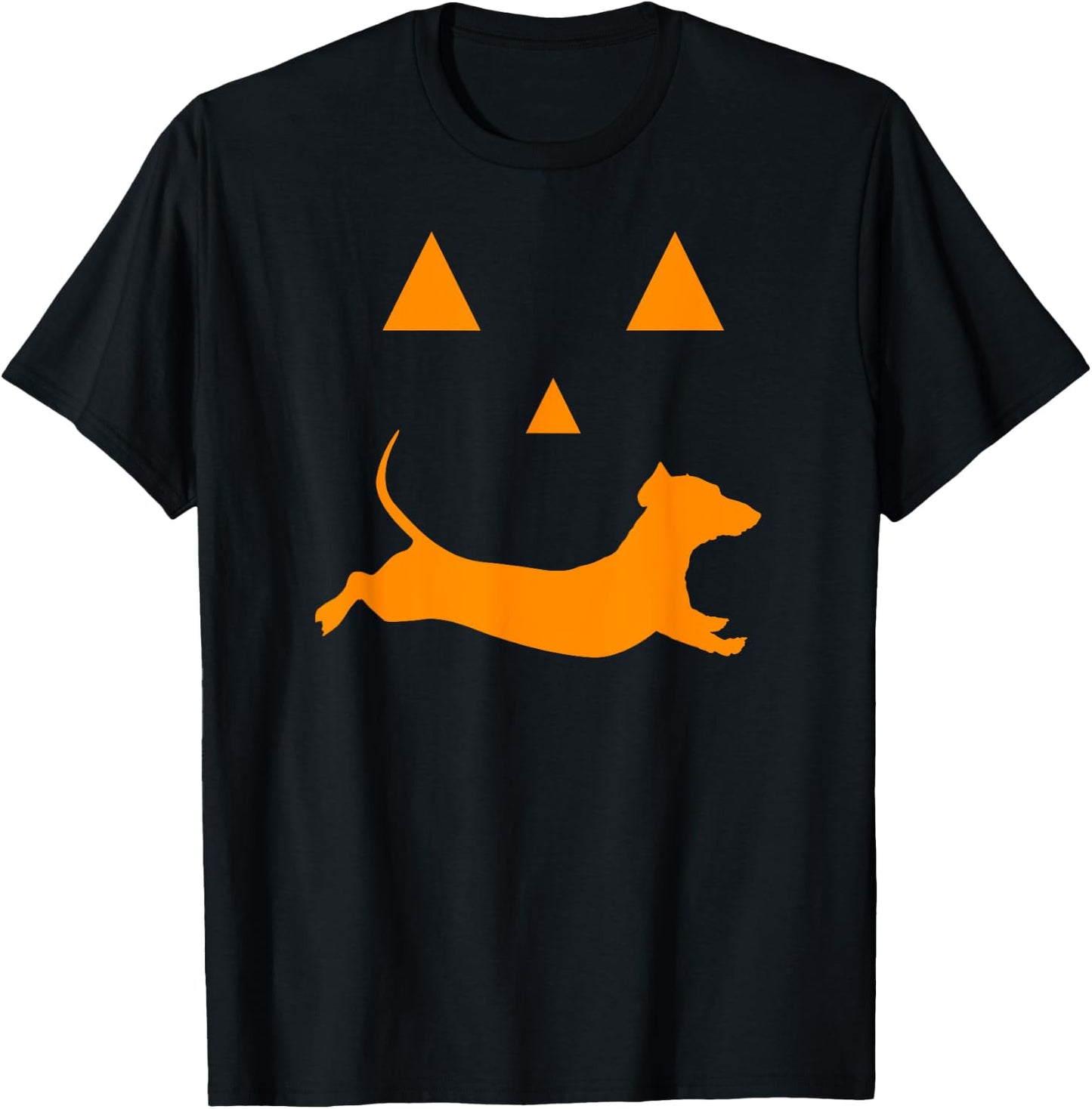 Halloween Pumpkin Dachshund Jack-o-Lantern Costume T-Shirt - T-Shirt | Black