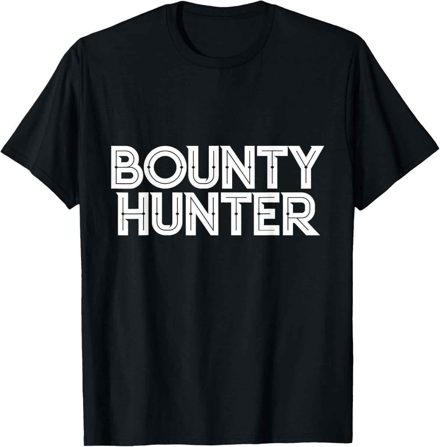 Bounty Hunter Minimalist Stylized Funny T-Shirt - T-Shirt | Black