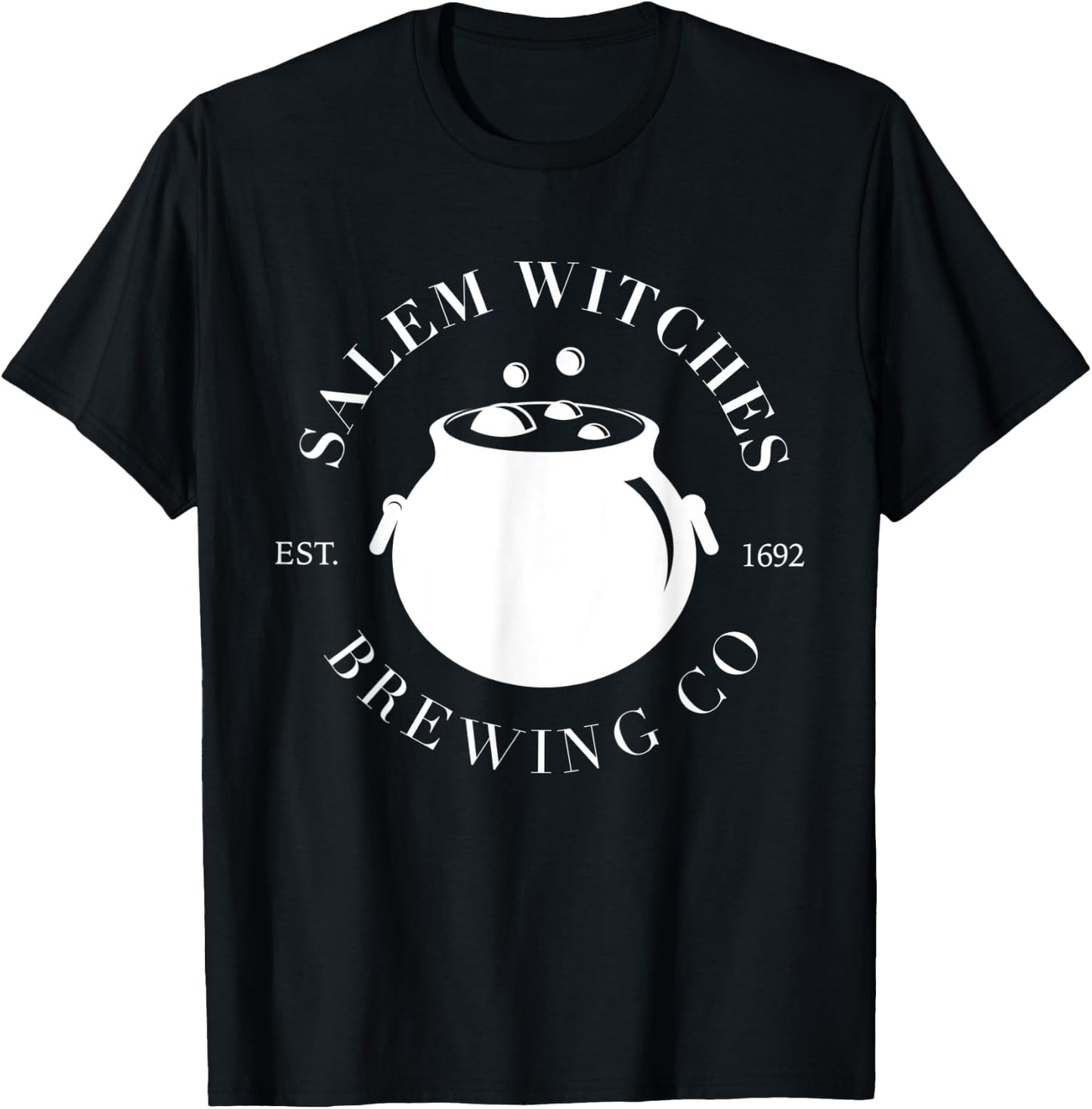 Salem Witches Brewing Company est 1692 Halloween T-Shirt - T-Shirt | Black