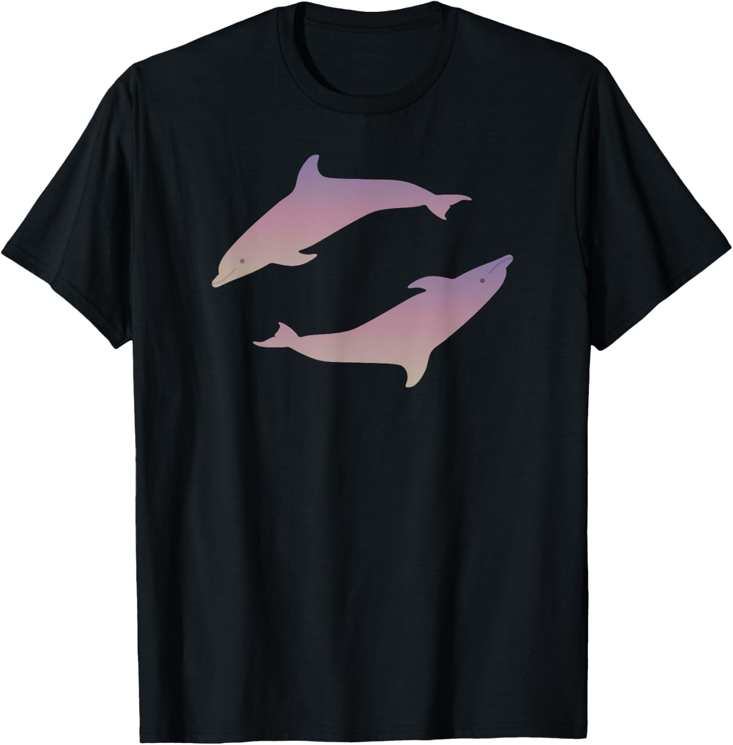 Dolphin Shirt Vaporwave Aesthetic T-Shirt - T-Shirt | Black