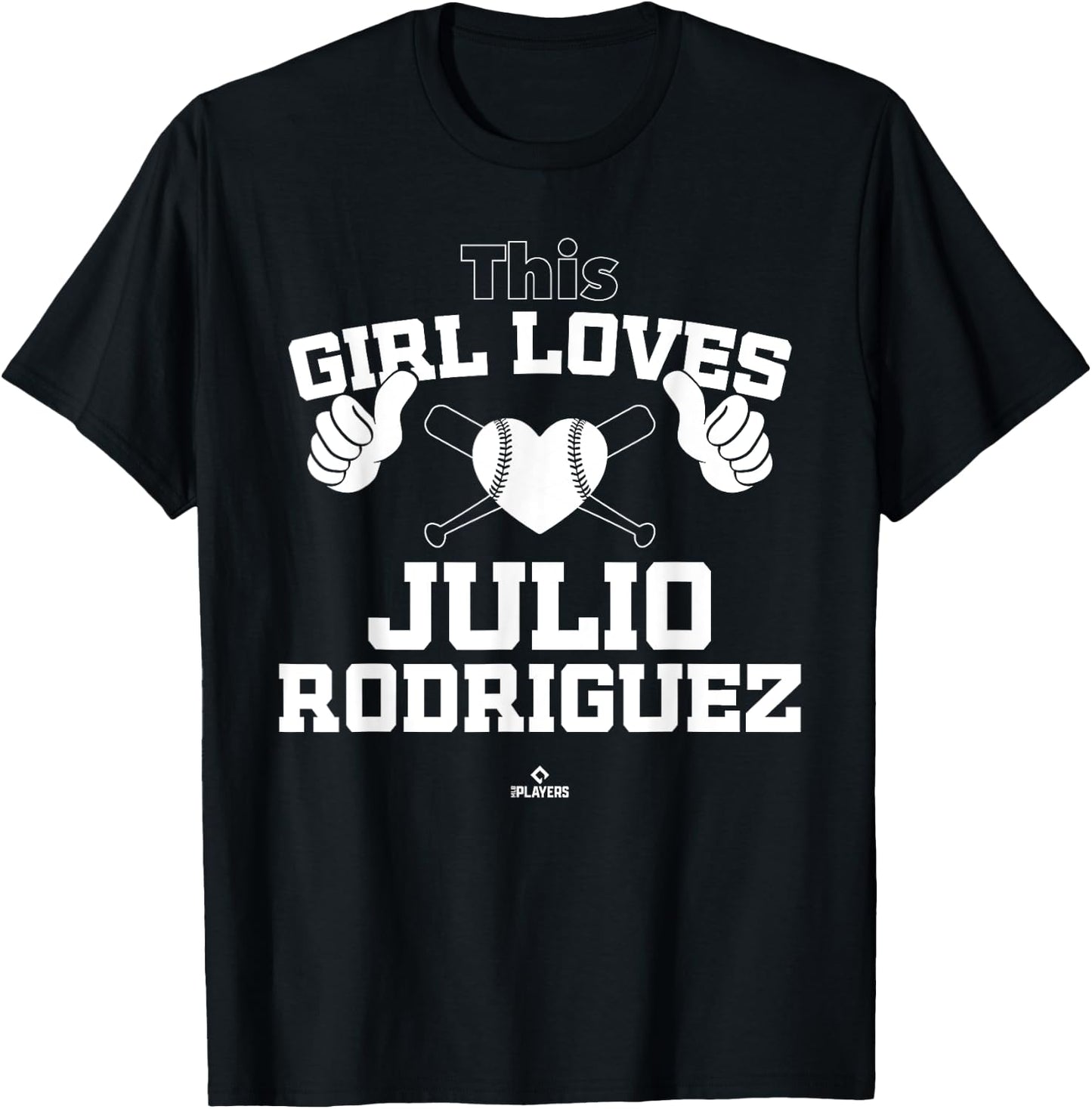 This Girl Loves Julio Rodriguez Prospect Baseball Fan Gear T-Shirt - T-Shirt | Black
