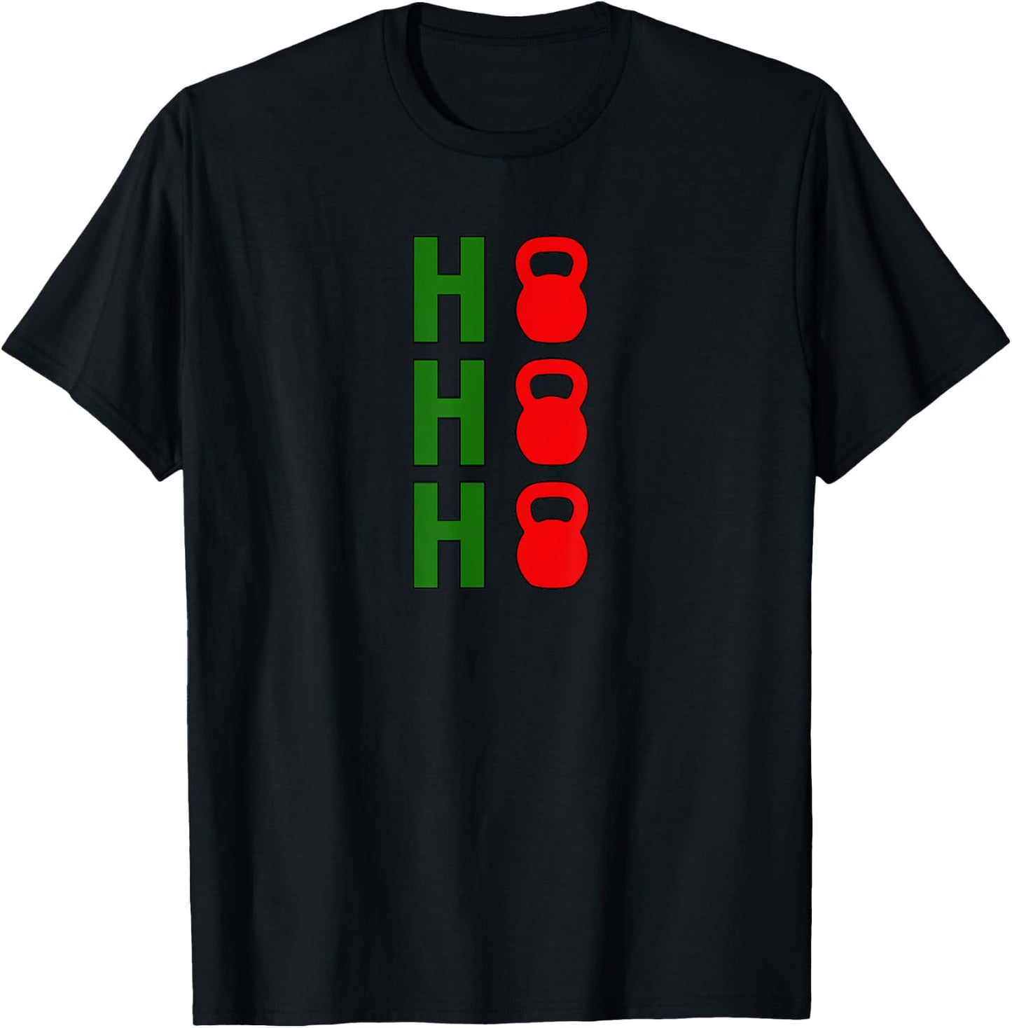 Ho Ho Ho Kettlebell Christmas Workout T-Shirt - T-Shirt | Black