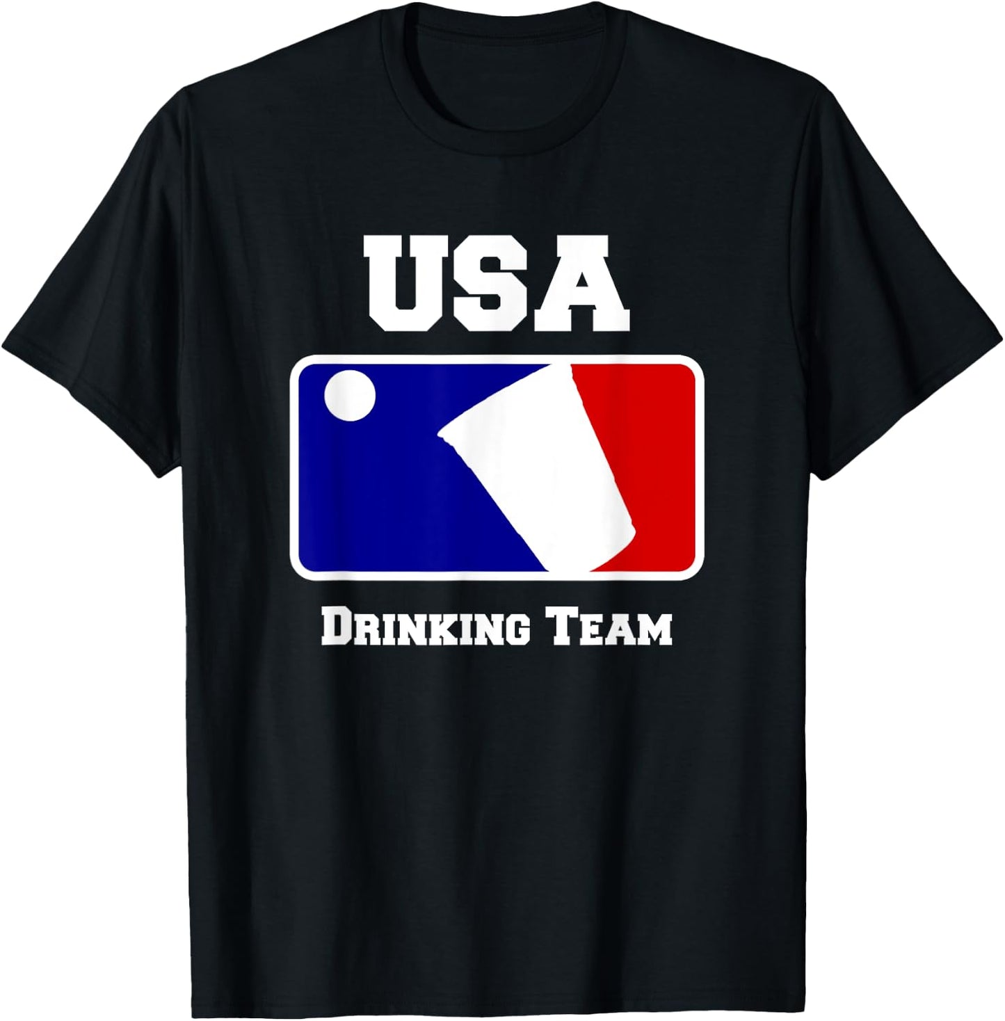 USA Drinking Team Funny Party Beer Pong Game T-Shirt - T-Shirt | Black