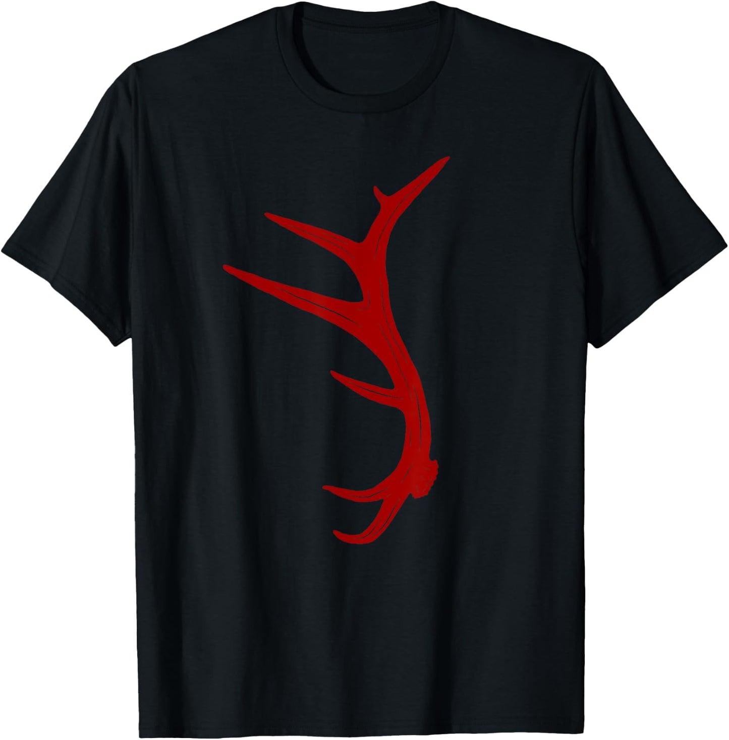 Elk Hunting Bull Antler Shed T-Shirt - T-Shirt | Black