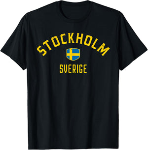 Stockholm Sweden - Stockholm Sverige T-Shirt - T-Shirt | Black