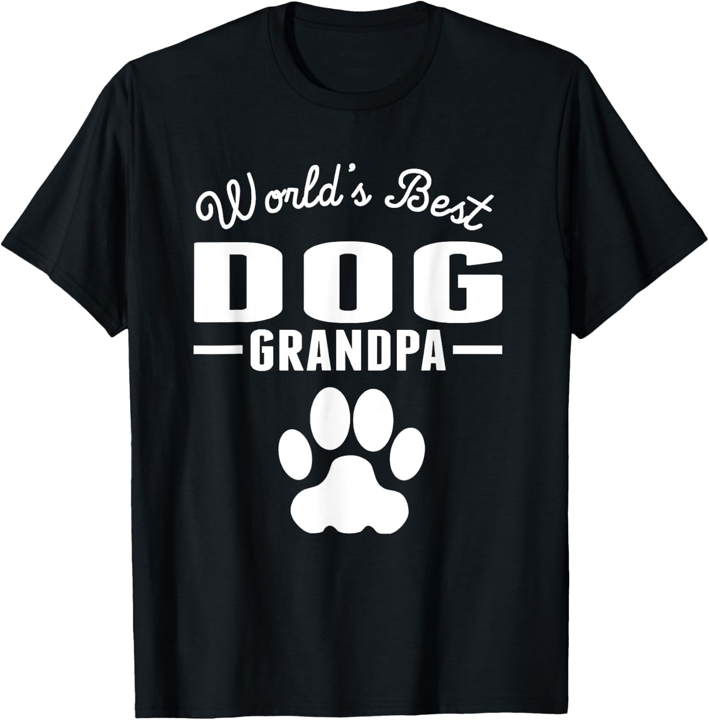 World's Best Dog Grandpa Men Women Girls Kids T-Shirt - T-Shirt | Black