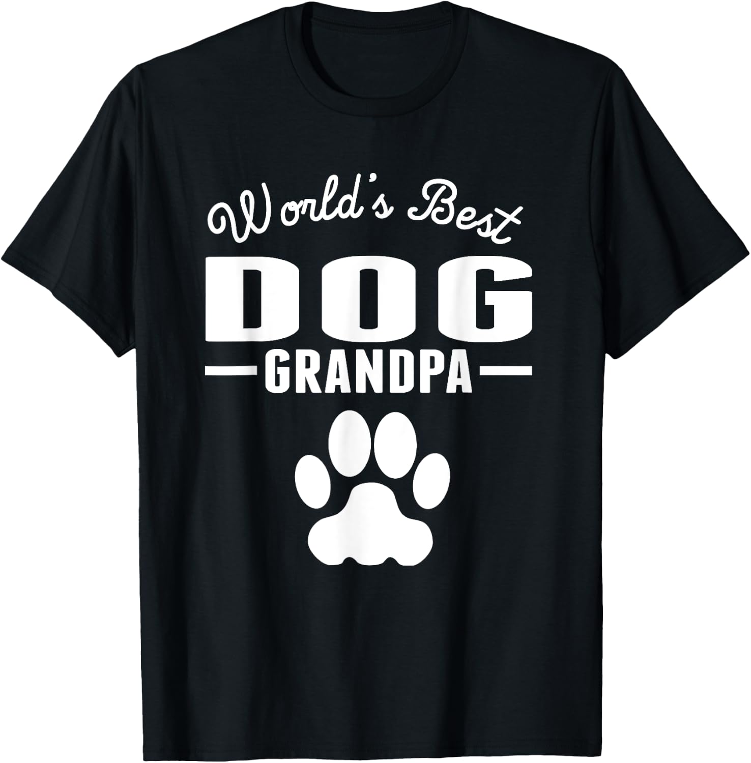 World's Best Dog Grandpa Men Women Girls Kids T-Shirt - T-Shirt | Black