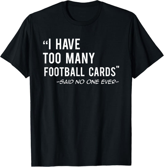 Funny Football Cards Collector Gift T-Shirt - T-Shirt | Black