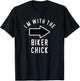 Couples Halloween Costume Shirts I'm With The Biker Chick T-Shirt - T-Shirt | Black