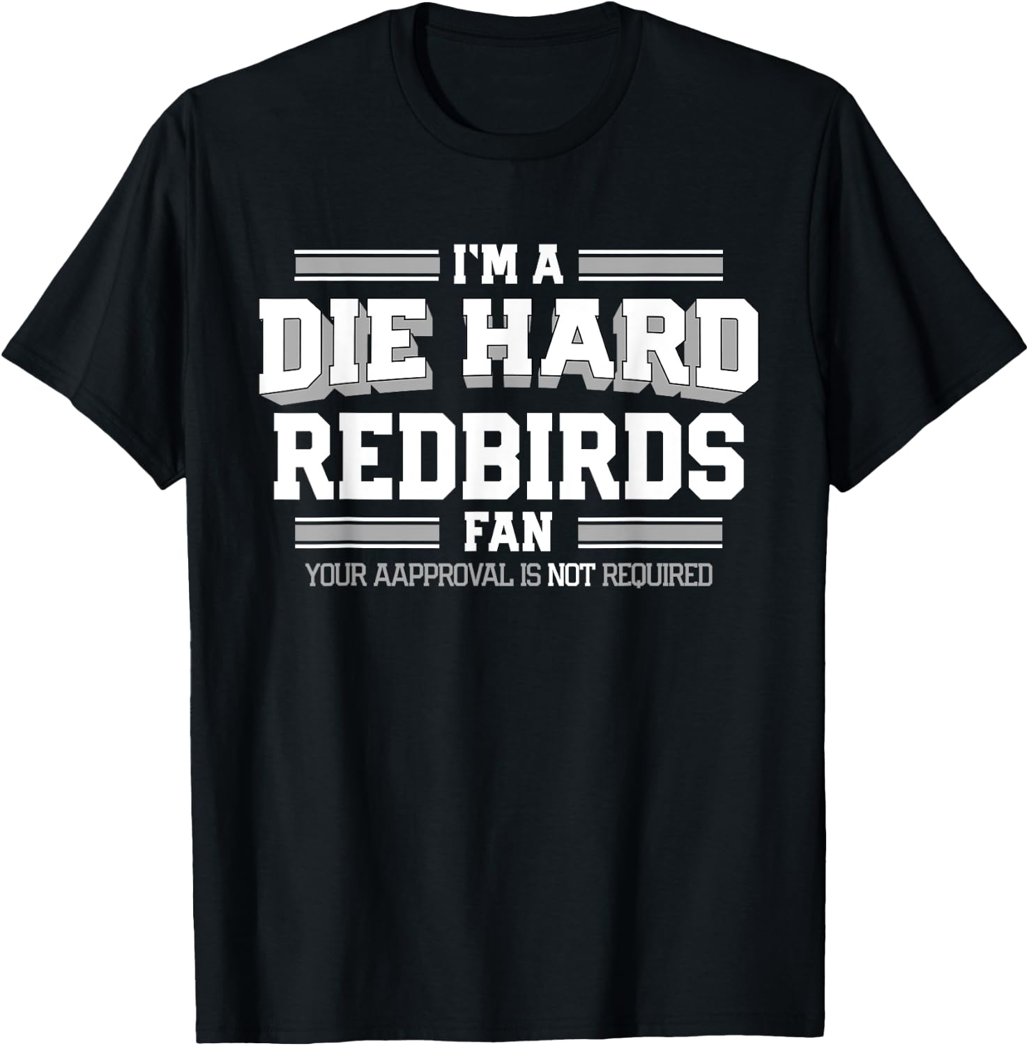 Redbirds Alton Die Hard Fan HS T-Shirt - T-Shirt | Black