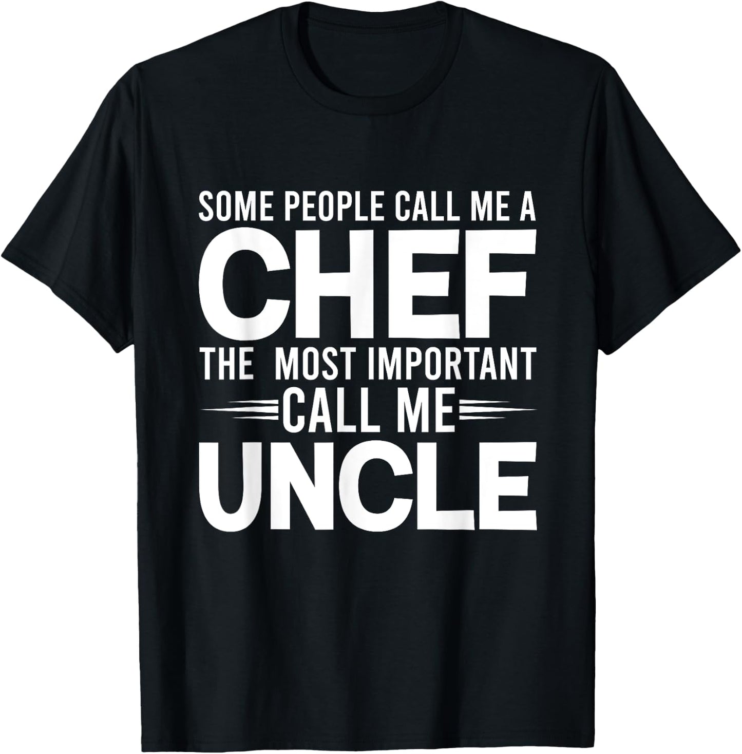 Proud Uncle Cooker Uncles Cooking Chef Gifts T-Shirt - T-Shirt | Black