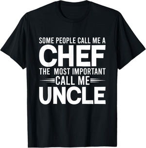 Proud Uncle Cooker Uncles Cooking Chef Gifts T-Shirt - T-Shirt | Black