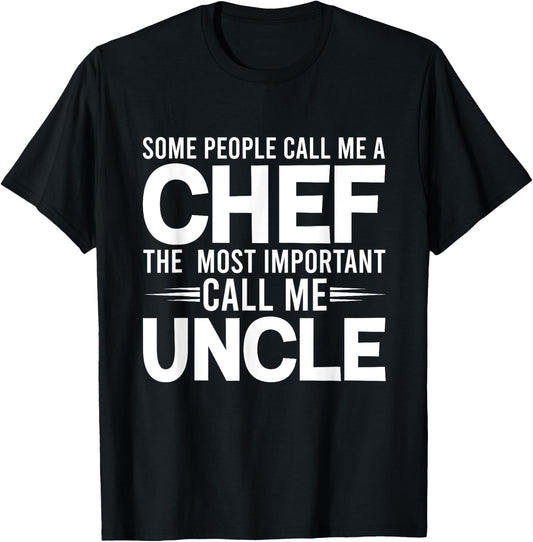 Proud Uncle Cooker Uncles Cooking Chef Gifts T-Shirt - T-Shirt | Black