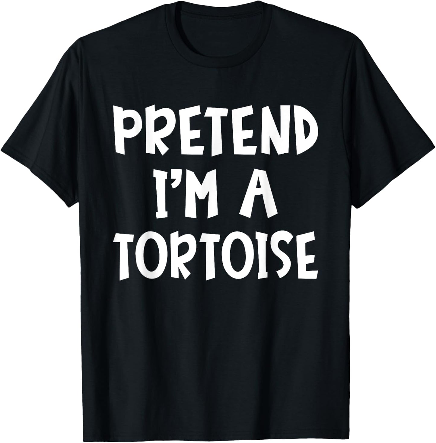 Pretend I'm A Tortoise Matching Costume Lazy Easy Halloween T-Shirt - T-Shirt | Black