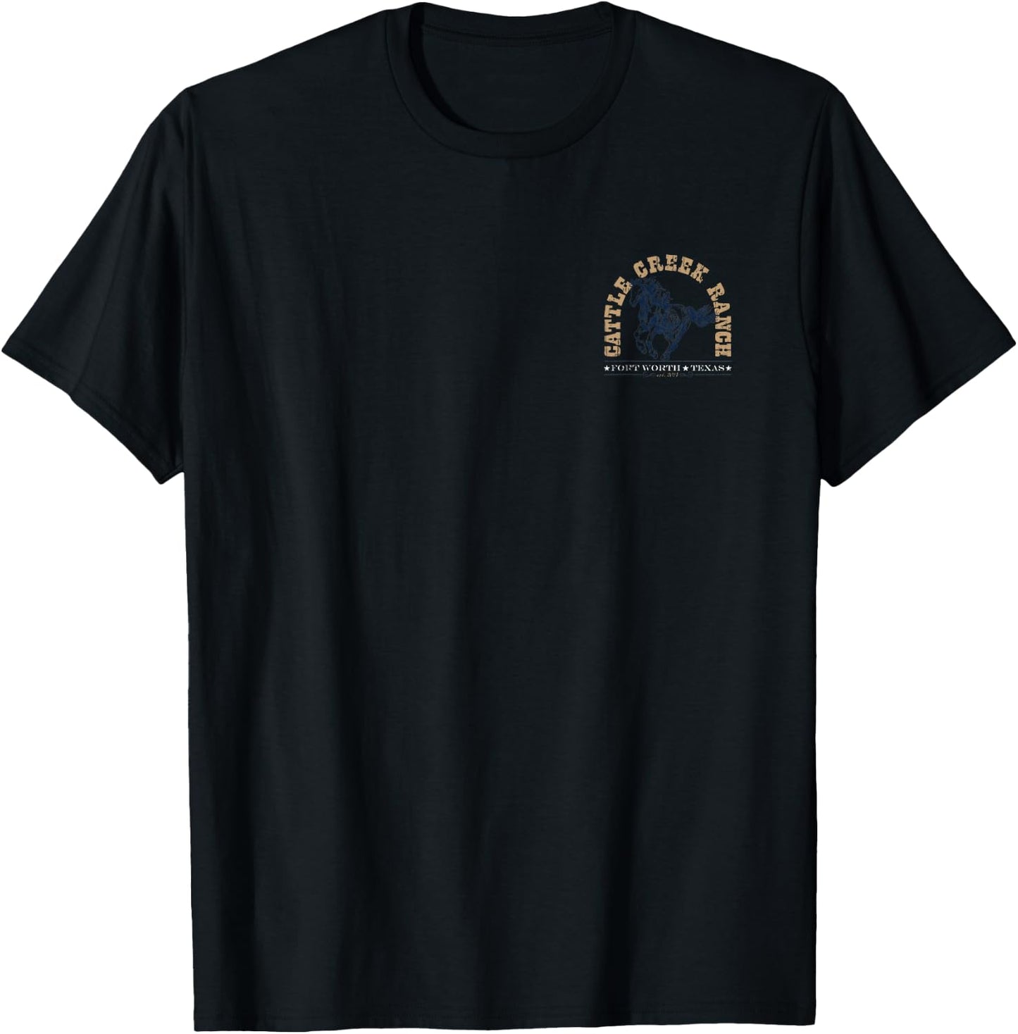 Cattle Creek Original Ranching Wild Horse Logo T-Shirt - T-Shirt | Black