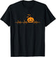 Carved Pumpkin Halloween Heartbeat Nurse T-Shirt - T-Shirt | Black