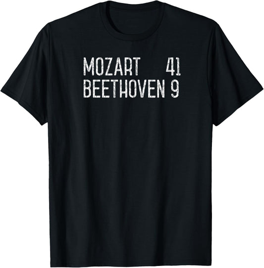 Mozart Beethoven Symphony Scoreboard funny classical music T-Shirt - T-Shirt | Black