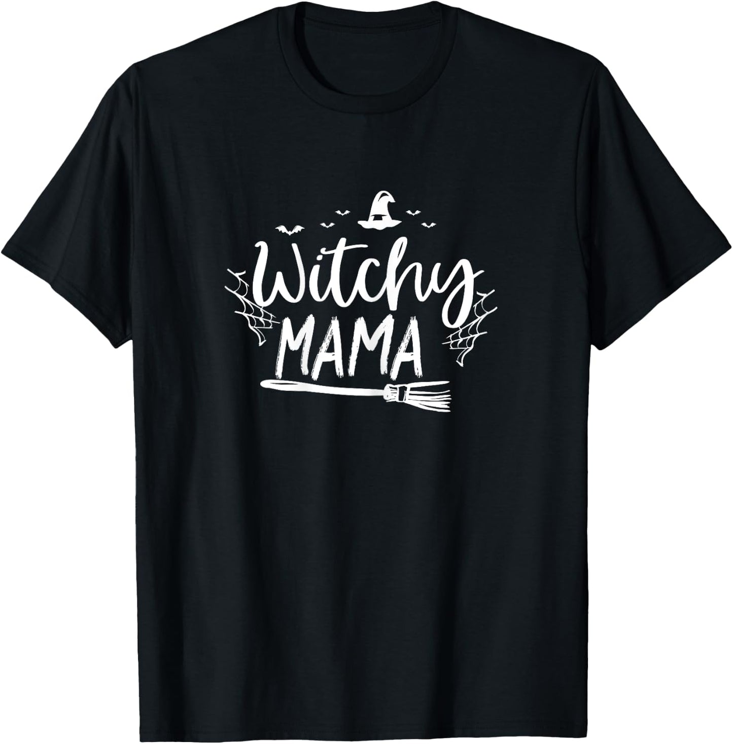 Witchy Mama Shirt Halloween Mom Mama Funny Witch Gift T-Shirt - T-Shirt | Black