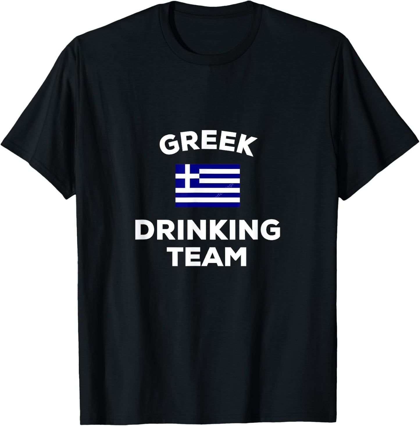 Greece Greek Drinking Team Beer Flag Party Alcohol Drunk T-Shirt - T-Shirt | Black