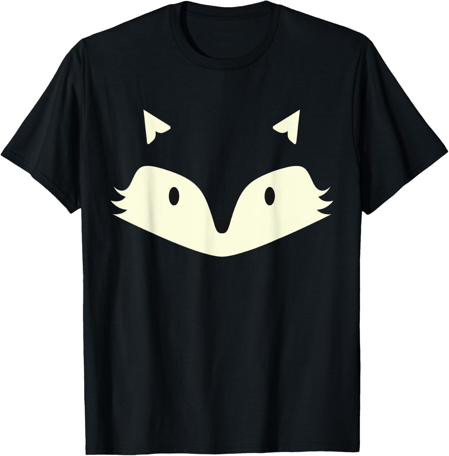 Funny Fox Face Cute Fox Costume For Kids Fox T-Shirt - T-Shirt | Black