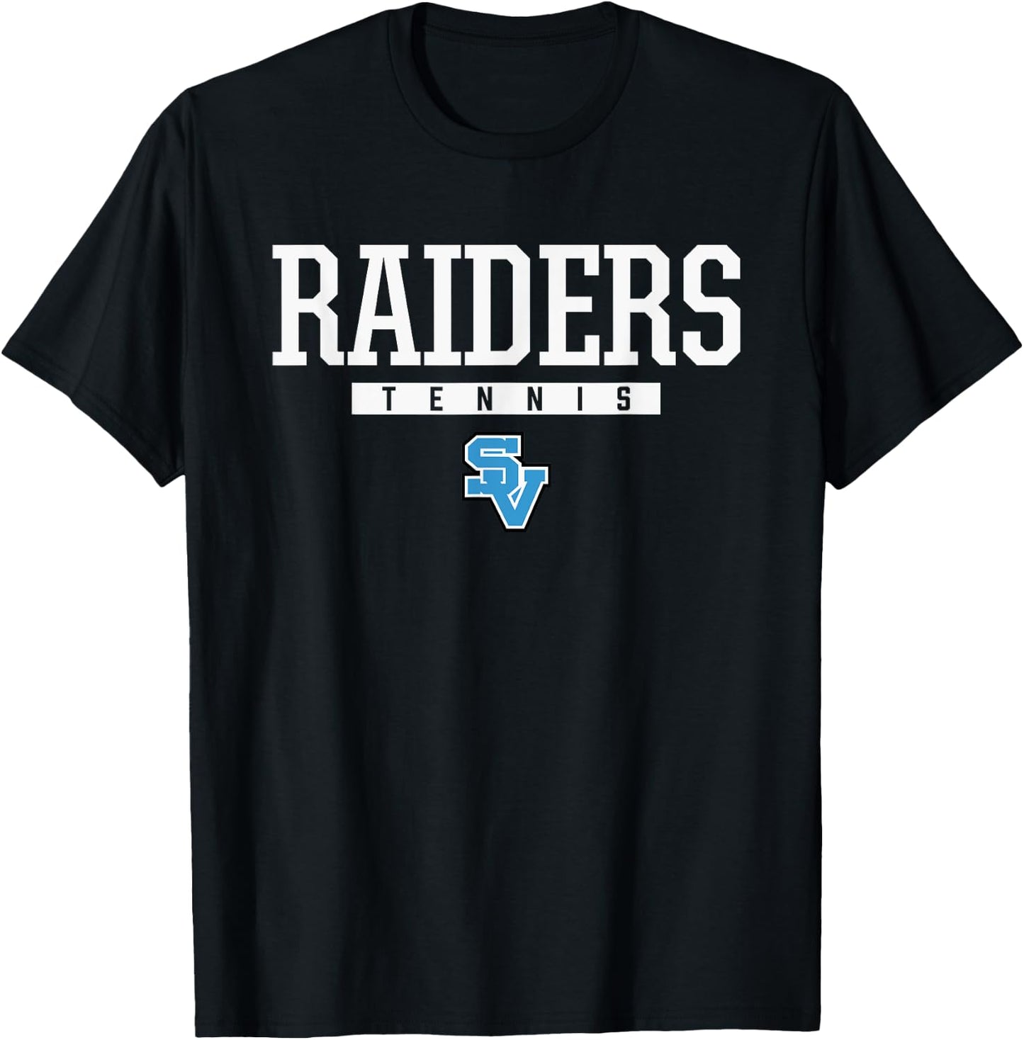 Seneca Valley Raiders Logo Tennis HS T-Shirt - T-Shirt | Black