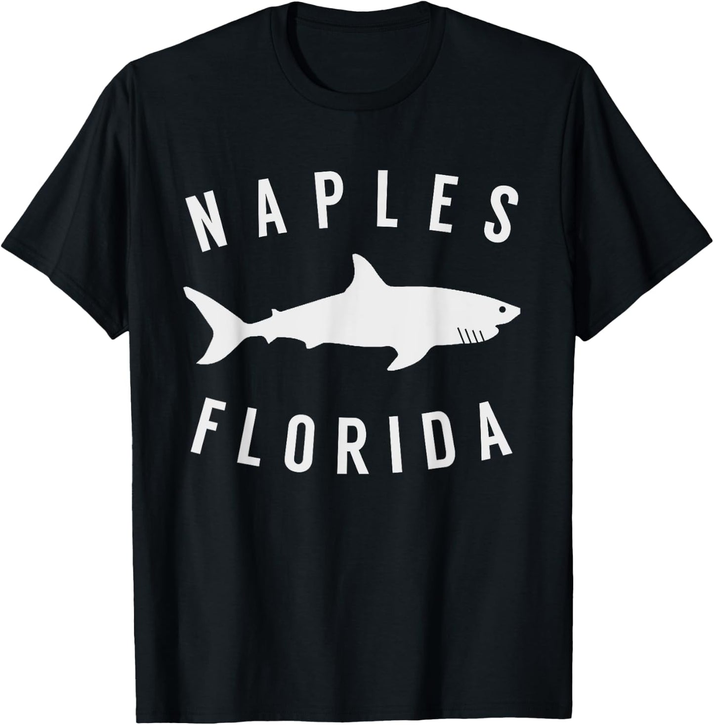 Naples Florida T Shirt Shark FL Apparel Souvenir T-Shirt - T-Shirt | Black