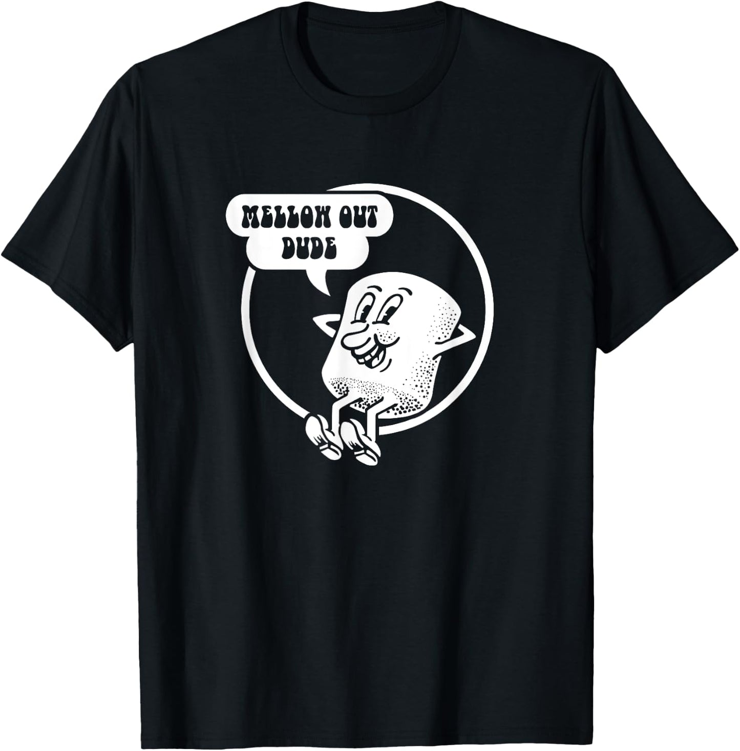 Cute funny marshmellow mellow out gift T-Shirt - T-Shirt | Black